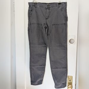 Carhartt Women's Slim Fit Gray Cargo Double Front Work Pants